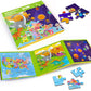 Magnetic Puzzles for Toddlers 3-5, 3 Pack Travel Puzzles for Kids Ages 3-6 with 60 Magnetic Pieces, Dinosaur, Solar System & Map