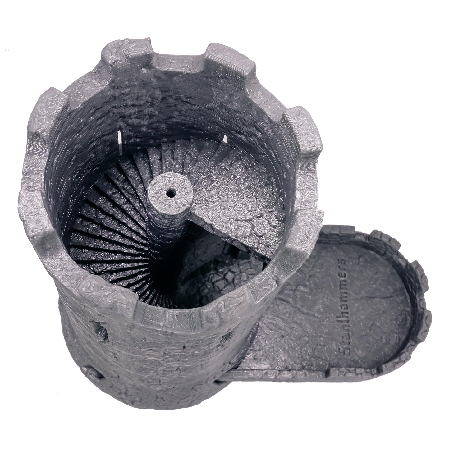 STAHLHAMMERS Dice Tower & Tray for Rolling and Randomizing Dice for DND, Pathfinder, and Other D&D RPG Roleplaying Games with St