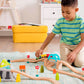 B. Toys- Wood & Wheels Train Set- 47Pc Wooden Train Set- Train Tracks & Accessories – Storage Bucket With Mountain Lid – Classic Toys For Toddlers, Kids – 3 Years +