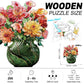 Flower Wooden Puzzles for mature-themeds  200pcs Wooden Jigsaw Puzzles for mature-themeds  Flowers Unique Shaped Jigsaw Puzzles Creative Gift for Friend Family Game Medium Size 9.6'' x 11.8''