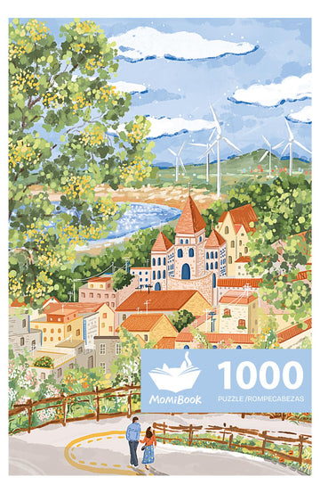 Momibook Puzzles For Adults 1000 Piece Jigsaw Puzzles Of Go For A Walk, Painting Image Difficult Challenging Hard Impossible Puz