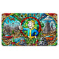 Wizcraft Gaming Paramint Stained Glass Fallout (Stitched) - Fallout, Mtg Playmat - Compatible With Magic The Gathering Playmat -
