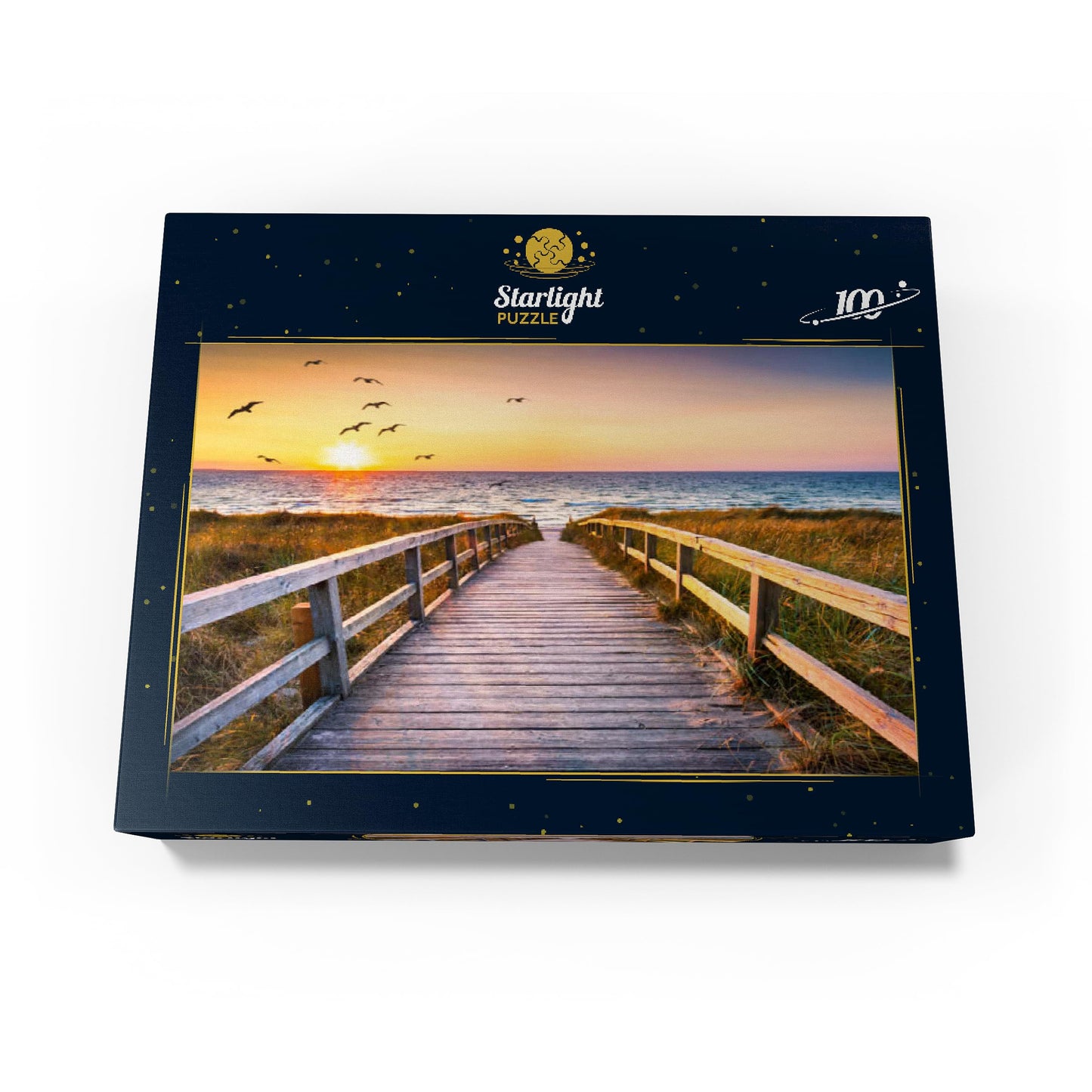 Mypuzzle Sunset On Dune Beach In The North Sea - Premium 100 Piece Jigsaw Puzzle For Adults