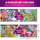 Quokka Puzzles For Kids Ages 4-6 - 4-Pack 60-Piece Puzzles For Kids - Fairy Tale Jigsaw Puzzle Set - Toddler Puzzles Ages 4-6 -