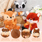 Syhood 6 Pieces Woodland Stuffed Animal Set 11.8 Inch For Baby Shower Plush Woodland Toy Wild Stuffed Animals For Themed Parties