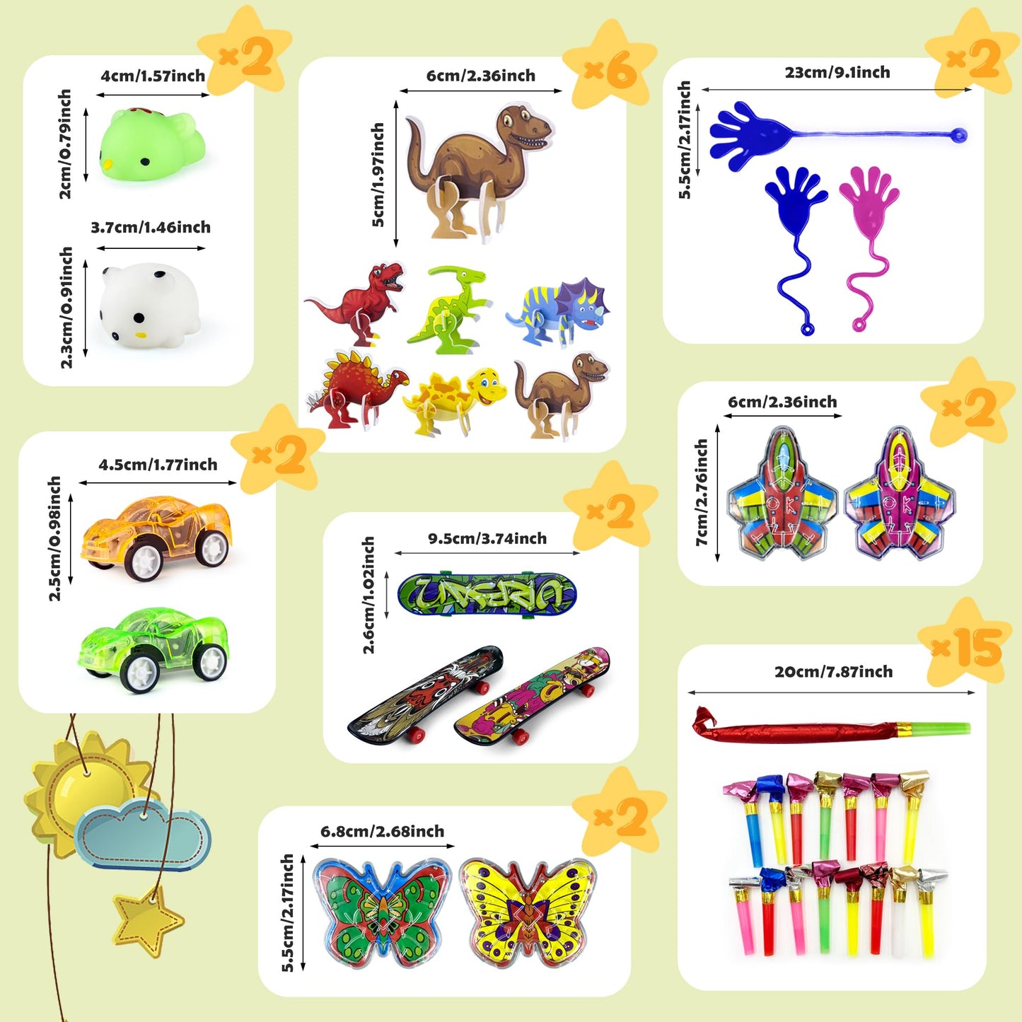 XIPEGPA 80PCS Party Favors Toy Assortment for Classroom Rewards Bulk Toys Birthday Party Toys Goodie Bag Filler Treasure Box Gif