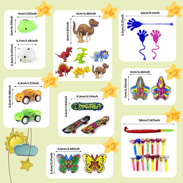 XIPEGPA 80PCS Party Favors Toy Assortment for Classroom Rewards Bulk Toys Birthday Party Toys Goodie Bag Filler Treasure Box Gif