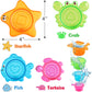 Iplay, Ilearn Baby Bath Toys W/ Organizer, Water Squirting Octopus, Wind Up Swimming Turtle, Bathtub & Shower, Stacking Cups, Gift For 6, 9, 12, 18 Months 1, 2, 3 Years, Toddlers, Girls, Boys & Kids