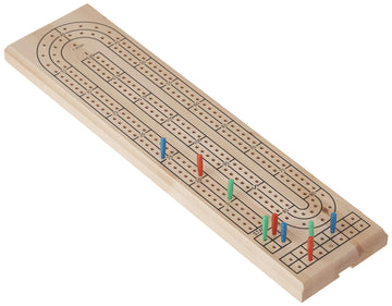 Chh Natural 2-Track Wood Cribbage Board Game