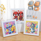 Fuinkqe 4 Packs Diamond Art Kits for Kids, 5D DIY Mosaic Painting, 8X8 Inch, Acrylic, Full Round Drills, JXDXZ19-JXDXZ