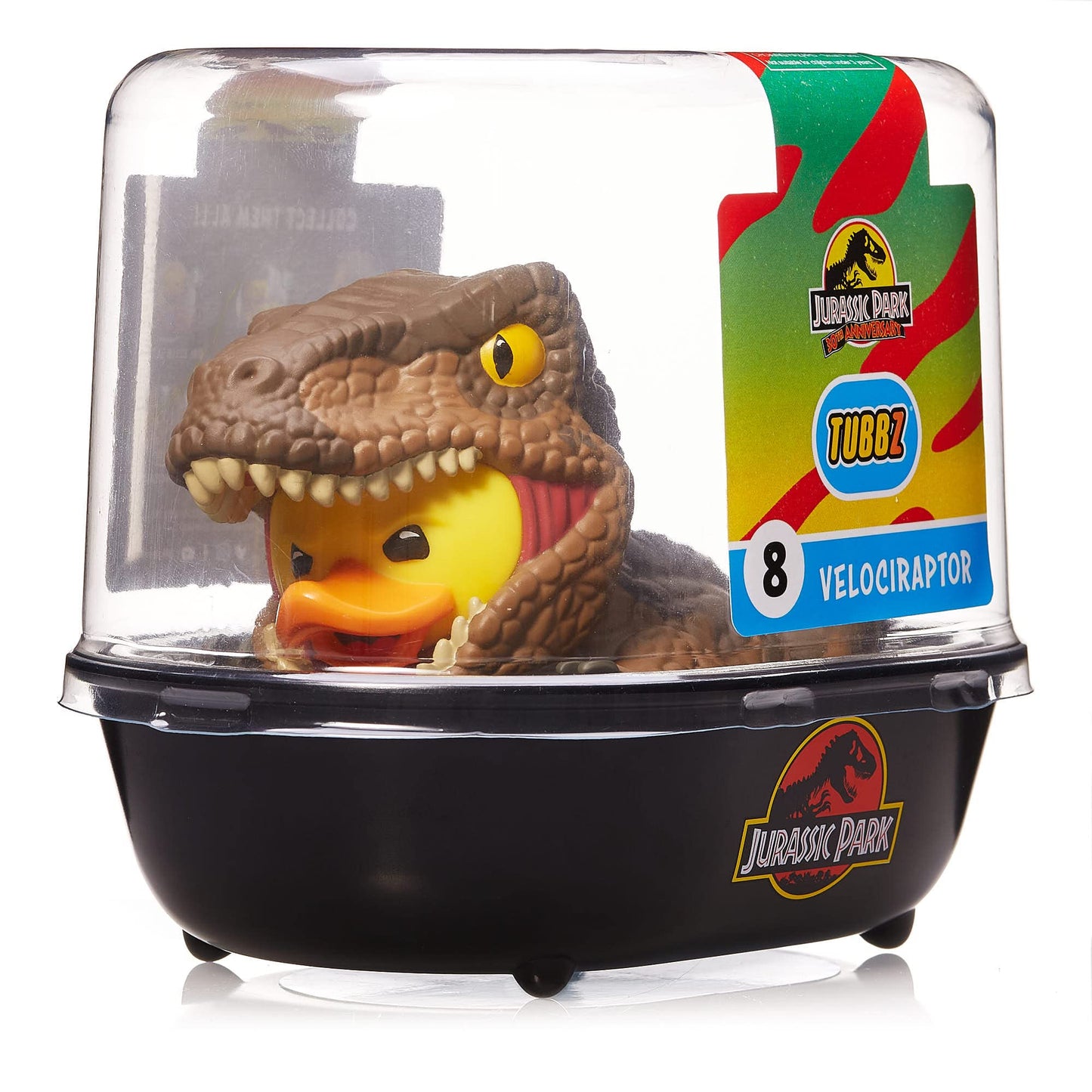 TUBBZ Velociraptor Vinyl Rubber Duck - Official Jurassic Park Collectible, One Size, Nylon, Bathtub Color