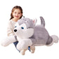 Ikasa Giant Husky Stuffed Animal Plush Toy,30'' Large Dog Puppy Cute Jumbo Soft Toys,Huge Big Size Plushy Fluffy Fat Plushie,Gif