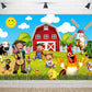 Yriowmi Farm Animals Theme Party Decorations,Children'S Birthday Party Background Fabric,Farm Animal Background Photo Banner,7 X
