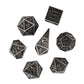 UDIXI Metal DND Dice 7PCS Polyhedral Dice Set D&D Metal Dice Ancient Silver for RPG Dungeons and Dragons Role Playing Games