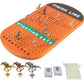 Jyquorp 21 Inches Horse Race Board Game Racing Game Solid Wood With 11 Luxurious Durable Classic Metal Horses With 4 Dice And 2