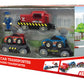 Hape Race Car Transporter | Six-Piece Wooden Toy Train Car Transport Set For Kids