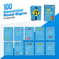 WELL BALANCED Road Signs Flash Cards - DMV Permit Test - Medium Size - Paper