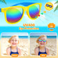Mocoosy 24 Pack Kids Sunglasses Bulk, Neon Retro Sunglasses With Uv400 Protection, Summer Pool Party Favors Beach Luau Graduation Party Supplies Birthday Goody Bag Stuffers For Boys Girls Age 4-8 8-12
