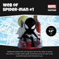 Youtooz Marvel Collection Web Of Spiderman #1 4.8 Inch Vinyl Figure, Collectible Symbiote Spiderman Action Figure, Symbiote Spid