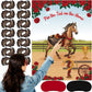Civaner 33 Pcs Derby Decorations Pin the Tail on the Horse Game Kit with 1 Poster 30 Horse Tails & 2 Polyester Eye Masks Party G