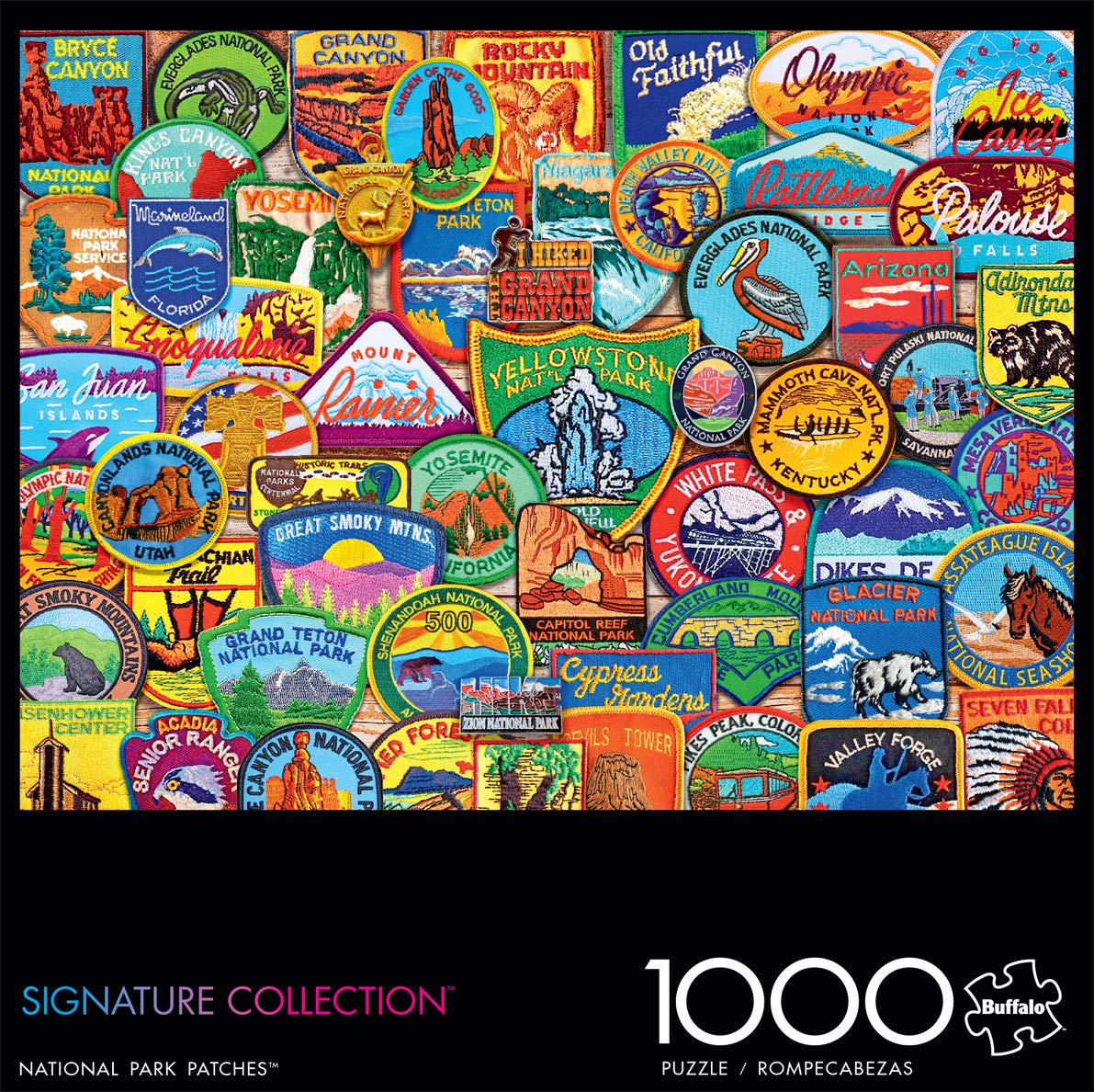 Buffalo Games 1000 Piece Jigsaw Puzzle - Lewis T. Johnson National Park Patches, Large, Multicolor, Model 1444, Perfect for Game Nights