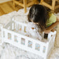 Melissa & Doug Wooden Doll Cradle - White, for Dolls & Stuffed Animals, Model 96566
