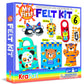 Krafun My First Felt Kit Animal Craft Kit For Kids And Toddlers, Boys And Girls Age 3-8 Years Old, Include 6 Diy Handmade Arts And Crafts Projects, Activities Supplies Box Preschool Creative Toys