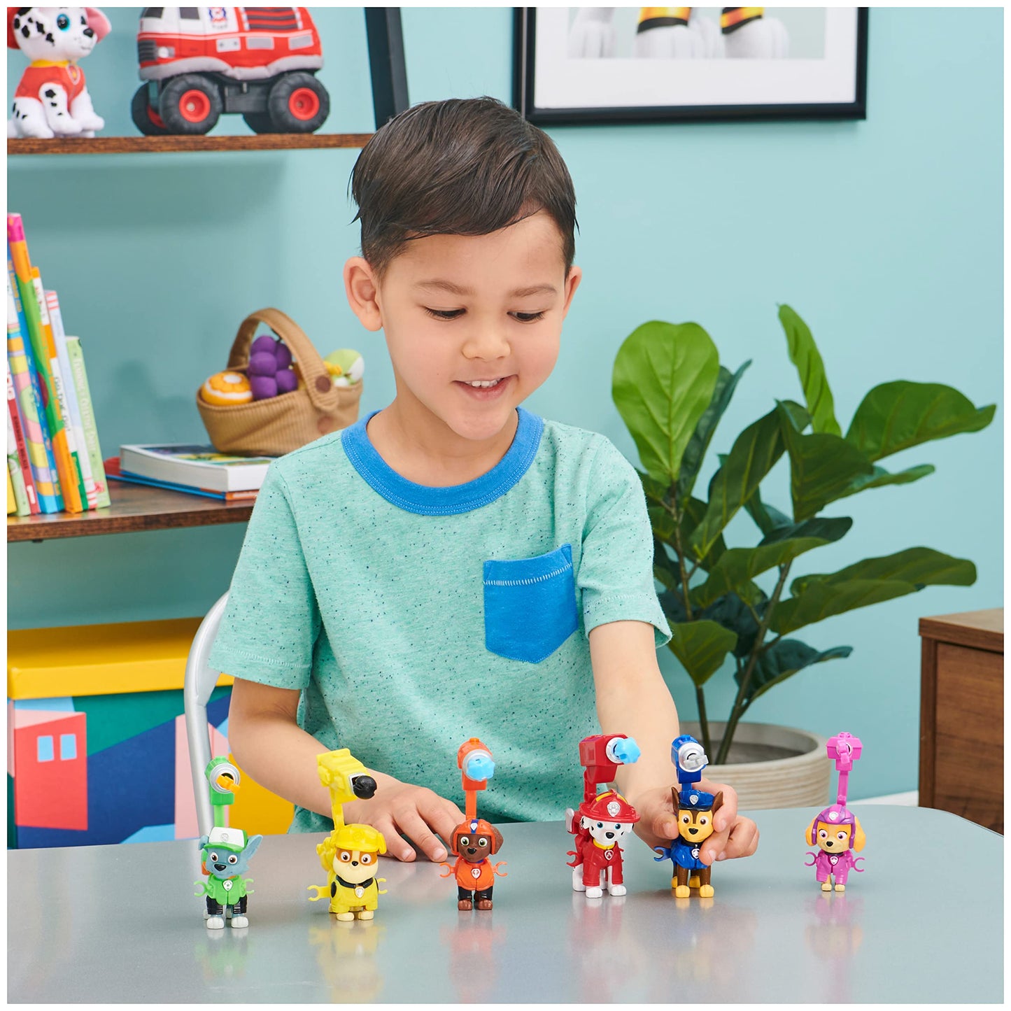 Paw Patrol Rocky Figure - Small Plastic Toy, Model 6061918, Color: Rocky