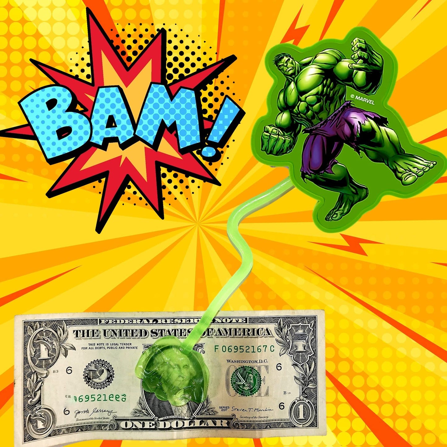 Ja-Ru Marvel Hulk Sticky Hands Stretchy Toys (8 Hulk Packs) Superheroes Stretchy Snap Hands Bulk Birthday Supplies For Kids, Pinata Filler, Stocking Stuffers In Bulk B-6809-8