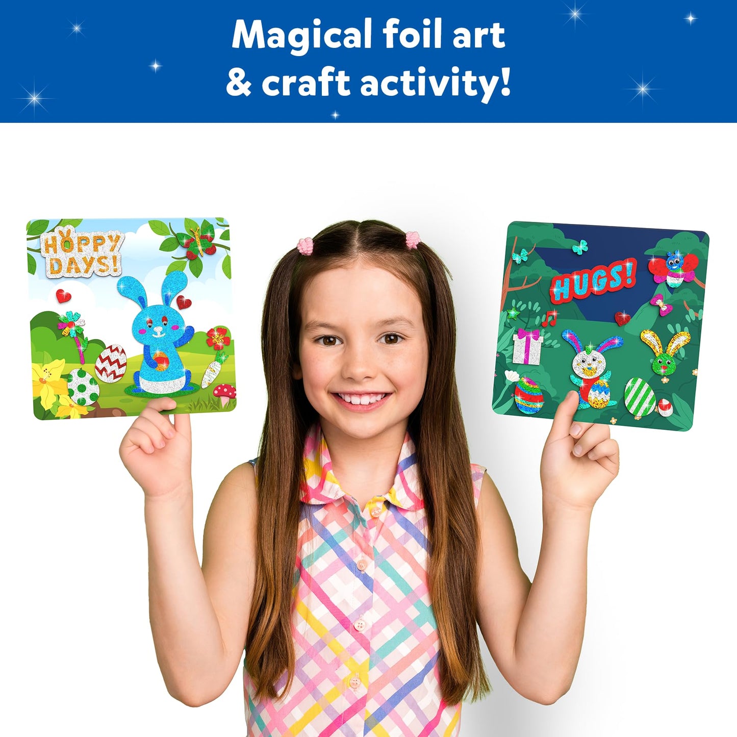 Skillmatics Foil Fun - Easter Cards, No Mess Art for Kids, Easter Basket Stuffers, Craft Kits, DIY Creative Party Activity, Gift