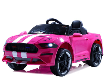 First Drive Mustang - 12V Power Battery Dual Motor Wheels- Kids Electric Ride-On Toy Car With Remote Control, Mp3 Music Playback