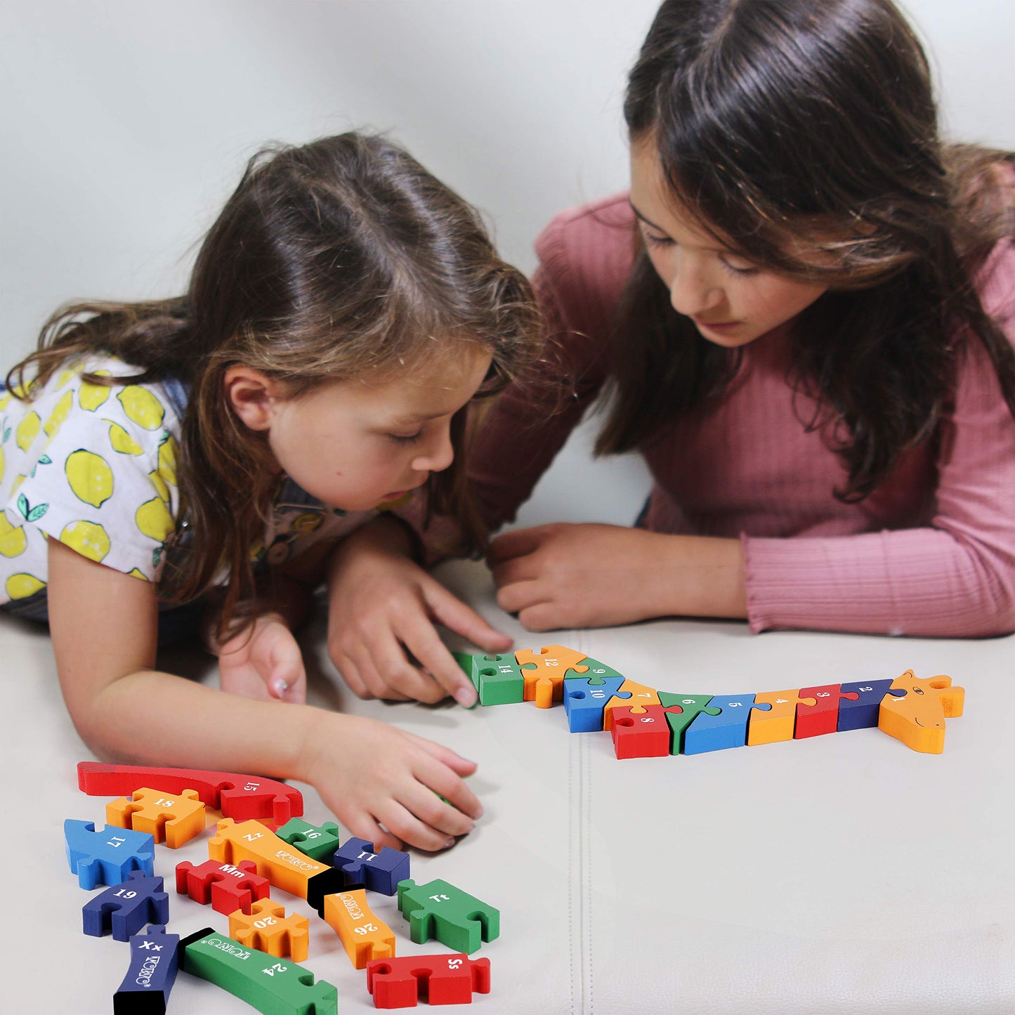 Toys of Wood Oxford Wooden Giraffe Alphabet & Number Blocks Puzzle - Large 41cm Educational Toy for 3 Year Olds