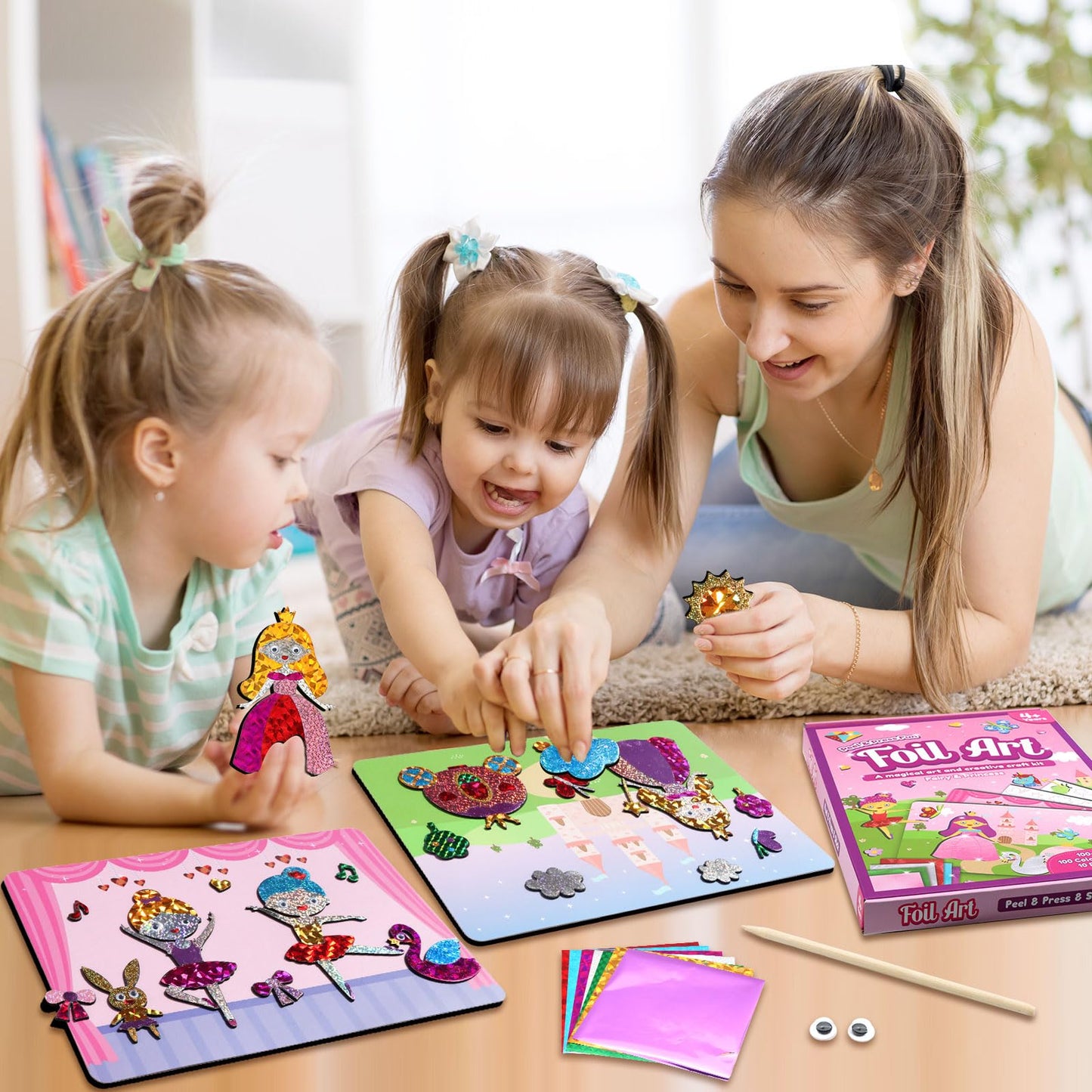 Foil Art Kit For Kids: Foil Art Fairy Princess Stickers Arts And Crafts Mess Free Art Craft Supplies For Girls 4 5 6 7 8 9 Year