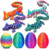 Qxbuhe 4pcs 3D Printed Dragon Egg ,3D Dragon Flexible Joints Toys, 3D Printed Animals Exquisite Cute Pet Toy, 3D Printed Articul