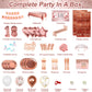 Hjingy 18Th Birthday Decorations For Girls, Rose Gold Party Decorations Include Balloons, Backdrop, Curtains, Banner, Sash, Crow