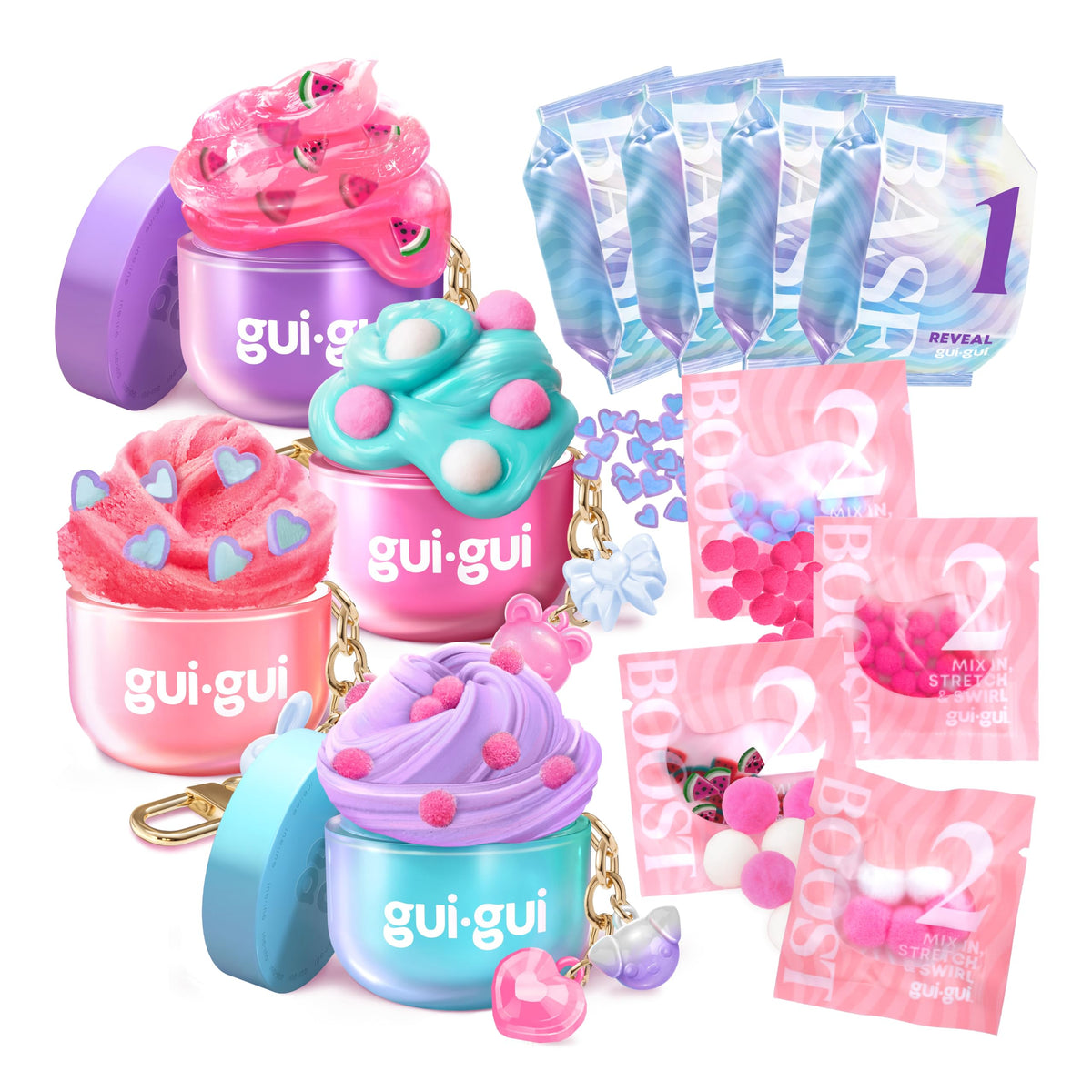 GUI GUI Mini Bundle Pack Slime Kit, Scented Slime for Kids 6+