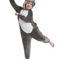 Acogna Onesie Kids Plush Animal Koala Costume One Piece Pajamas Girls Boys Teen Halloween Cosplay Sleepwear Gray 8-9 Years