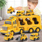 Beby Buty 5 in 1 Construction Trucks Cars Toys for Toddlers 3-5, Boy Toddler Car Truck Toys with Light Sound, Birthday Gifts Toy