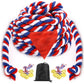 JHkim Tug of War Rope - 40FT War Rope for Family Reunion Games, Field Day Yard Games for Kid and Adult, Independence Patriotic D