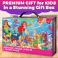 Quokka Giant Floor Puzzles For Kids Ages 4-6 - 2X3 Feet Extra-Thick 48 Pieces Toddler Puzzle Ages 3-5 – Mermaid Educational Activity For Boys Girls – Premium Box With Sturdy Handle & Magnetic Closure