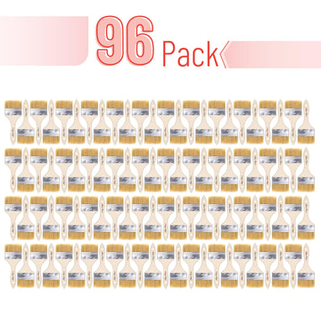 Bates- Chip Paint Brushes for Painting, 3 Inch, 96 Pack, Wood Handle, Natural Bristle Paint Brush