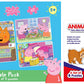 Frank Peppa Pig Puzzle, Multicolour&Frank Animals Puzzles  A Set of 6 TwoPiece Shaped Jigsaw Puzzles for 3 Year Old Kids and a