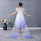 Sototoo Elsa Costume Long Sleeves Princess Dress Queen White Costume Cosplay Dress Up With Accessories Halloween (White 2,5-6Yea