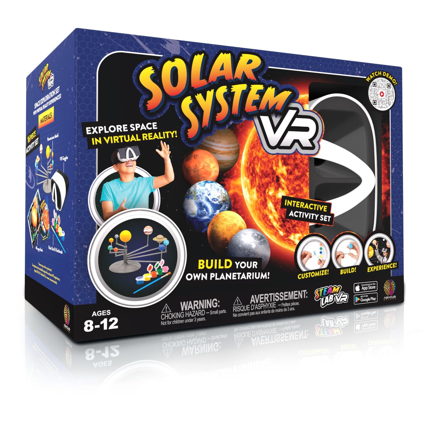 Abacus Brands Steam Solar System Vr Lab - Illustrated Interactive Vr Book And Steam Learning Activity Set - For Ages 8 And Up