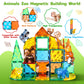 Magnetic Tiles Animals And Baby Family Set, Magnet Tiles Building Blocks For Toddler 3-5, Stem Learning Toy Early Education Cons