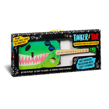 Tinkertar - Dinosaur Guitar - The Easiest Way To Start And Learn Guitar - 1 Stringed Toy Instrument For Kids Perfect Intro To Mu