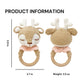 Bunny - Rattle For Young Children, Handmade Woolen Toy, Visual And Sensory Enhancing, Toy With Strict Quality Testing Process, Usable As House Decoration (Beige Reindeer)