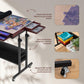 Tektalk 2000 Piece Foldable Puzzle Board With Height Adjustment, Jigsaw Puzzle Table With 2 Felt Cover & 8 Sorting Trays/Drawers, Puzzle Easel With Legs, Enclosed With 4 Roller Wheels (Black)