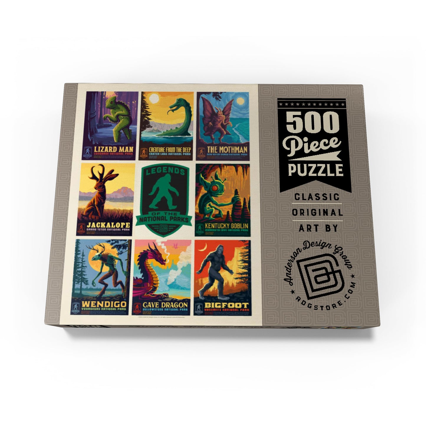 MyPuzzle.com Vintage National Parks 500 Piece Jigsaw Puzzle - Colorful Cardboard Print for Adults