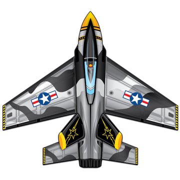Windnsun Supersize Ultra Jet Fighter Ripstop Nylon Fighter Jet Airplane Kite, 57 Inches Wide